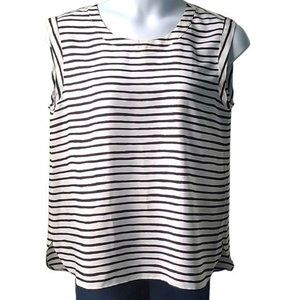 J. Crew Striped Sleeveless Top | Size L | NWT